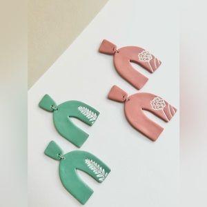 Delightful / Handmade Lightweight Statement Earrings,Hand Painted Hypoallergenic